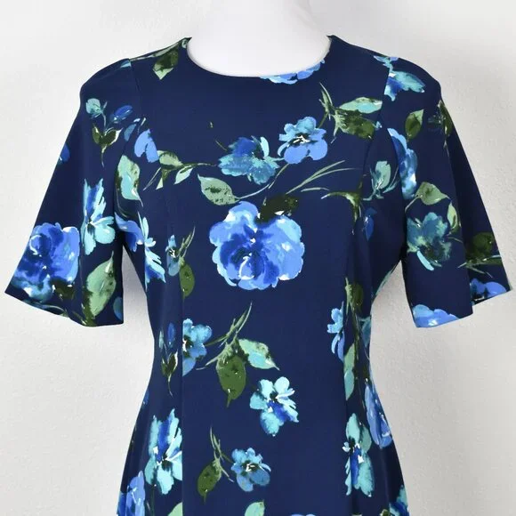 Maggy London Floral Midi Sheath Dress - 6 - Picture 2 of 8